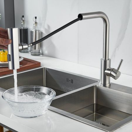 Смеситель для кухни Raffine F203L на мойку сатин