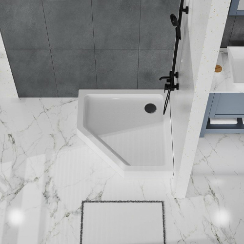 Душевой поддон BelBagno TRAY-BB-P-90-15-W 90х90 акрил белый - фото 2