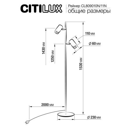 Торшер Citilux Twin (Твин) CL809011N