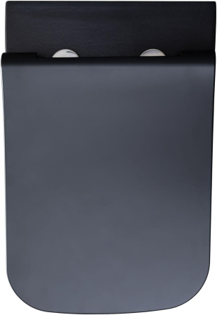 Чаша унитаза подвесная Allen Brau Infinity 4.21011.31 цвет черный матовый без сиденья безободковая каскадный смыв