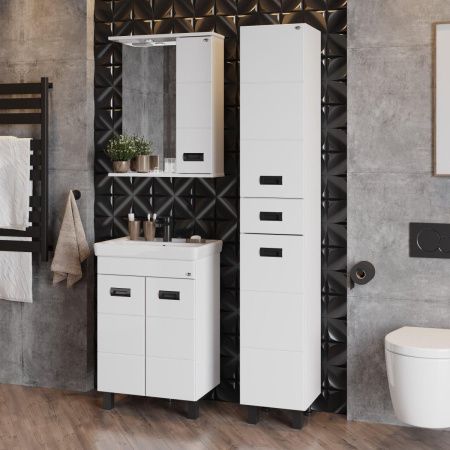 Шкаф-пенал Onika Балтика 403220 30х190 напольный цвет белый