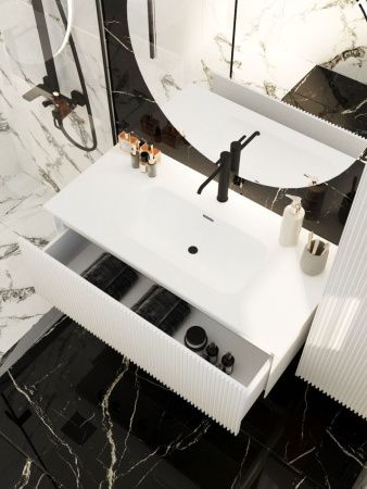 Тумба под раковину La Fenice Terra FNC-01-TER-B-100 100х50 подвесная цвет белый