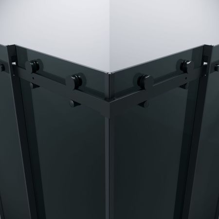 Душевой уголок Grossman Classic 300.K33.04.8080.21.10 80х80 стекло тонированное профиль черный без поддона