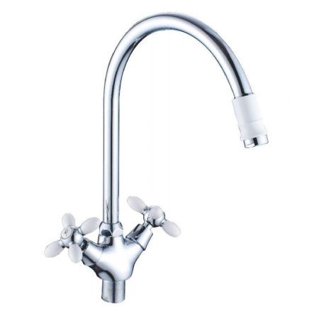 Смеситель для кухни Cron CN46127-8 на мойку белый