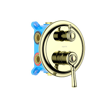 Смеситель для ванны Aquatek КЛАССИК AQ1547PG встраиваемый в стену золото без термостата