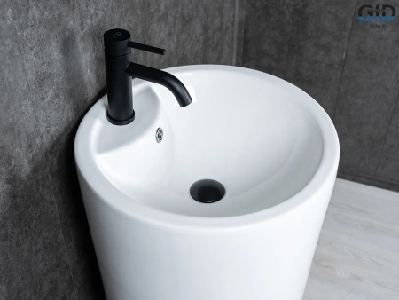 Раковина керамическая Gid Autonomo 81102 46х46 напольная цвет белый 1 отверстие под смеситель