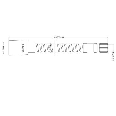 Душевой шланг LeMark LE8056S хром