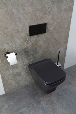 Чаша унитаза подвесная Allen Brau Infinity 4.21011.31 цвет черный без сиденья безободковая каскадный смыв