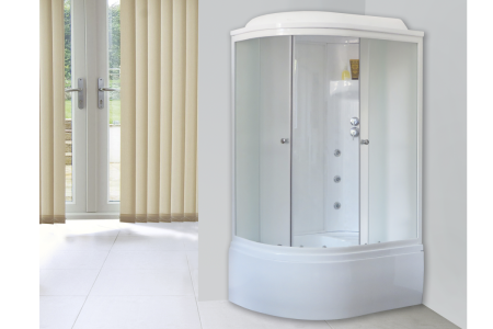 Душевая кабина Royal Bath ВК RB8120BK3-WC-R 120х80 асимметричная с крышей ориентация правая