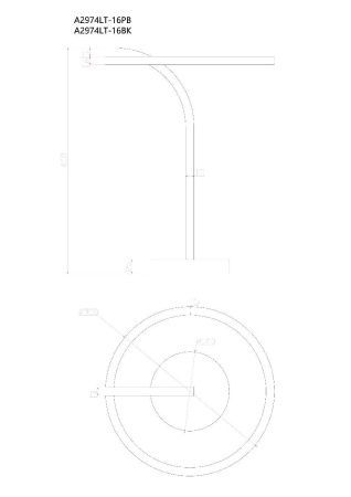 Настольная лампа Arte Lamp Enigma (Енигма) A2974LT-16PB