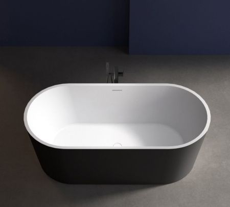 Ванна акриловая Abber AB9209MB 170х80 отдельностоящая овальная с каркасом