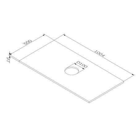 Столешница Am.Pm Func M8FST1001WG 100х50 накладная цвет белый