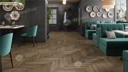 Ламинат Alpine Floor Herringbone 12 Pro New LF106-11 Дуб Анжу толщина 1.2 см 34 класс 606х101