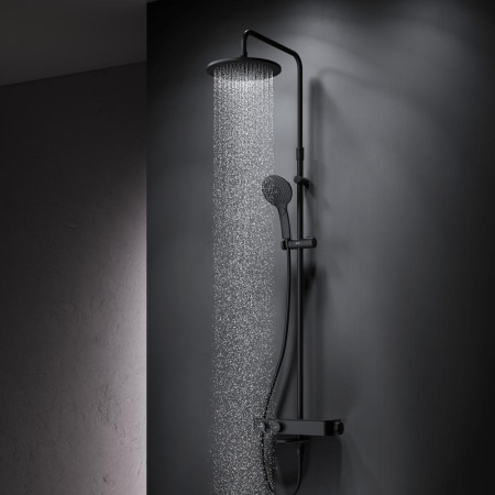 Душевая стойка Am.Pm Inspire V2.0 F0750A522 настенная цвет черный с термостатом