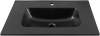 Раковина керамическая Aquanet Flat 00329254 71х47 полувстраиваемая цвет черный 1 отверстие под смеситель
