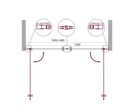 Душевая дверь BelBagno ETNA ETNA-B-2-150-C-Cr 150х195 стекло прозрачное профиль хром