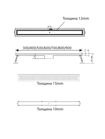 Душевой лоток AltroBagno Livello AltroBagnoLivello071214MB напольный