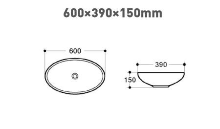 Раковина керамическая Art&Max AM2390 60х40 накладная цвет белый