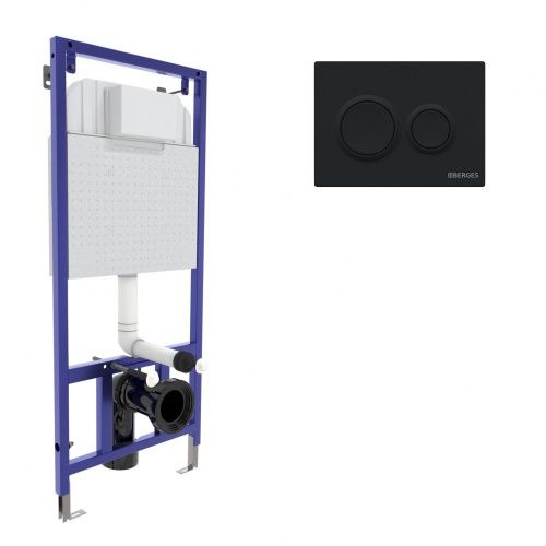 Комплект сантехническая инсталляция с клавишей смыва Berges NOVUM 040265