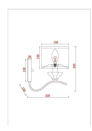 Бра Arte Lamp Alhena (Алхена) A4091AP-1CC