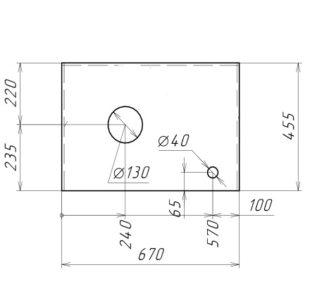 Столешница Grossman Флай 507001 67х44 накладная цвет белый