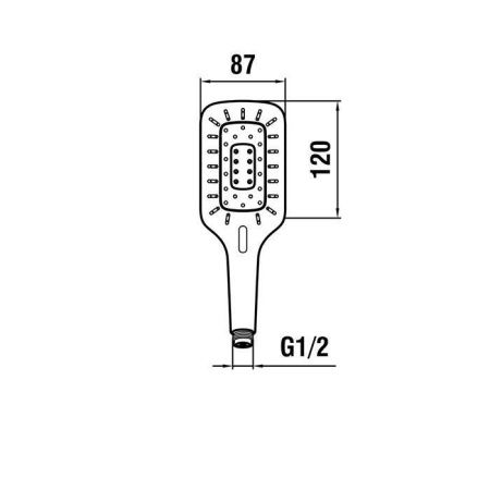 Душевая лейка Laufen Living City HF939031100000 цвет хром