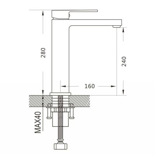 Смеситель для раковины Shevanik S9611 на столешницу хром - фото 3