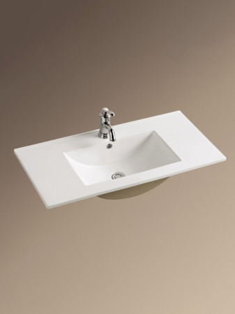 Раковина из сантехнического фаянса WeltWasser WW SK 10000003903 90х50 подвесная цвет белый 1 отверстие под смеситель