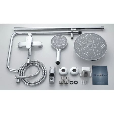 Душевая стойка Knotlor KN-15 настенная цвет хром