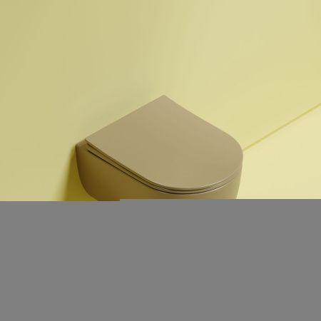 Унитаз подвесной Ceramica Nova MODENA CN6063MC коричневый с сиденьем микролифт безободковый душевой смыв