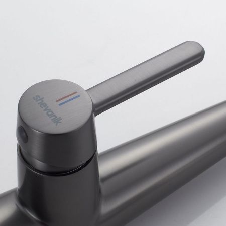 Смеситель для кухни Shevanik S363T на мойку оружейная сталь
