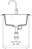 Кухонная мойка Granfest Rondo R-520 топаз 52х52 цвет серый поверхность матовая