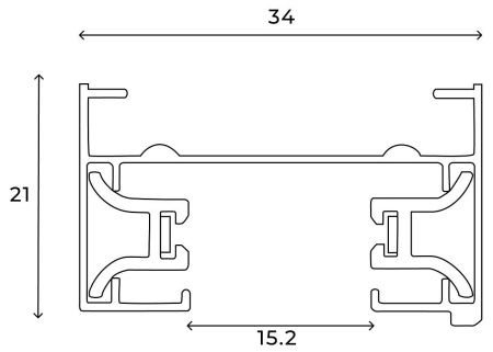 Шинопровод однофазный накладной Hesby Lighting Skylite (Скылите) HSBL_0001