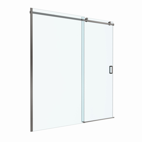 Душевая дверь BelBagno SOFT CLOSE-2 SOFT_CLOSE-2-BF-1-180-C-GM 180х200 стекло прозрачное профиль оружейная сталь - фото 5