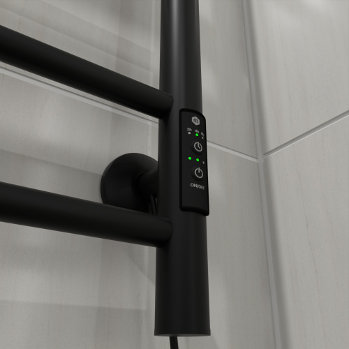 Полотенцесушитель Маргроид Вид 10 10-8050-1049-9005R 53х81 электрический черный матовый - фото 4