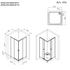 Душевой уголок Am.Pm X-joy W94G-403-9090-BТ1К 89х89 стекло прозрачное профиль черный матовый без поддона