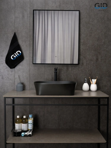 Раковина Gid Creativo 53 см N9028bg (53380) накладная цвет черный - фото 5
