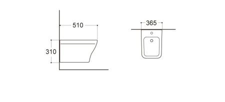 Биде подвесное Aquatek АМАДЕО AQ1663-00 цвет белый