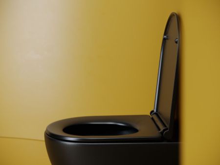 Унитаз подвесной Ceramica Nova VOGUE CN4008TMB черный с сиденьем микролифт безободковый смыв торнадо