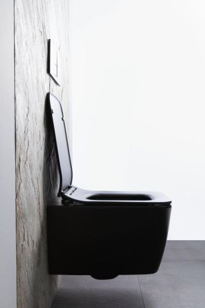 Чаша унитаза подвесная Allen Brau Liberty 4.33007.31 цвет черный без сиденья безободковая каскадный смыв