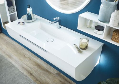 Тумба под раковину Puris Rounds SET29901B(793/111) 90х50 подвесная цвет белый