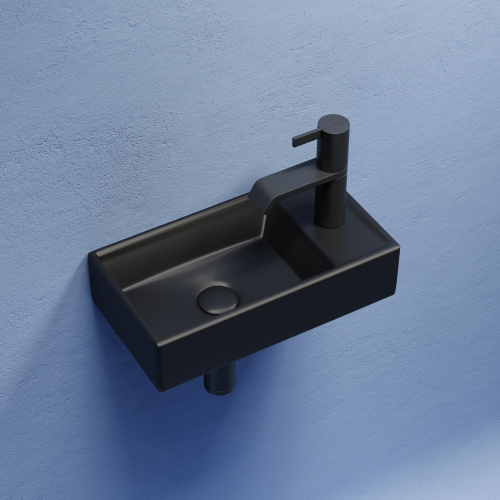 Раковина из сантехнического фарфора Ceramica Nova ELEMENT 42 см CN6051LMB подвесная цвет черный матовый - фото 3
