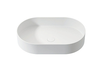 Раковина из искусственного камня Zenon Esla 4000.000.000.000.09342 59х36 накладная цвет белый матовый