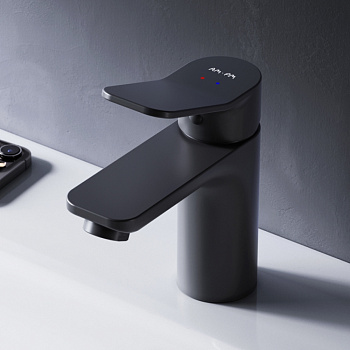 Смеситель Am.Pm X-Joy F85A02122 на раковину черный без термостата