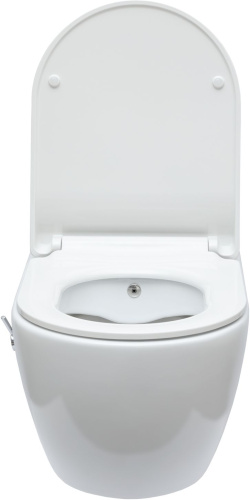 Чаша унитаза подвесная Logan L5W CITY 019100-u-01 цвет белый без сиденья безободковая каскадный смыв - фото 4