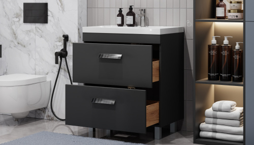 Тумба под раковину Velvex ORLANDO tnORL.70-232 70х45х80 напольная цвет серый - фото 4