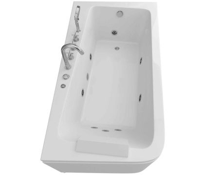 Ванна акриловая Grossman GR-17095-1R 170х95 пристенная асимметричная с ножками