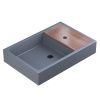 Раковина из искусственного камня Uperwood Piter 291020214 60х40 накладная цвет серый