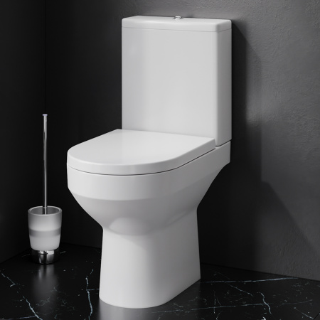 Унитаз напольный с бачком Am.Pm Spirit V2.0 C708600SC белый глянцевый с сиденьем микролифт душевой смыв