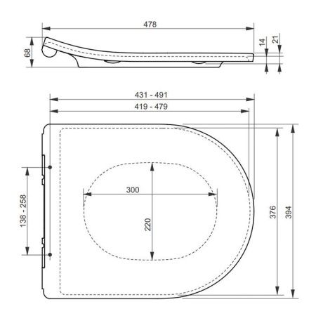 Крышка сиденье для унитаза Toto MH TC514F/TC514G